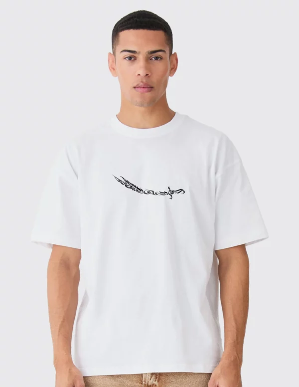 Zulfqar Sword Calligraphy Design Oversized T-shirt