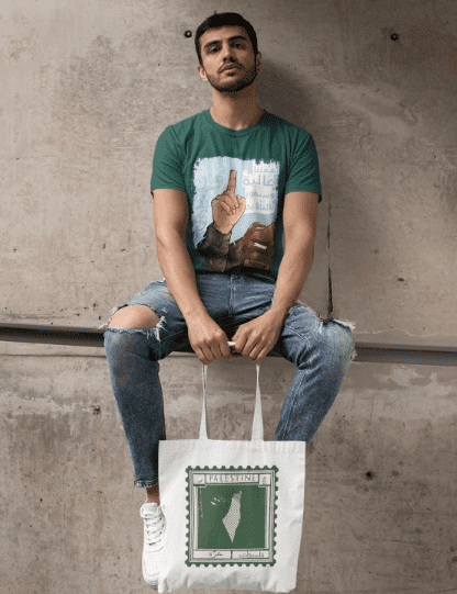 Palestine Stamp Zipper Tote Bag - Image 5