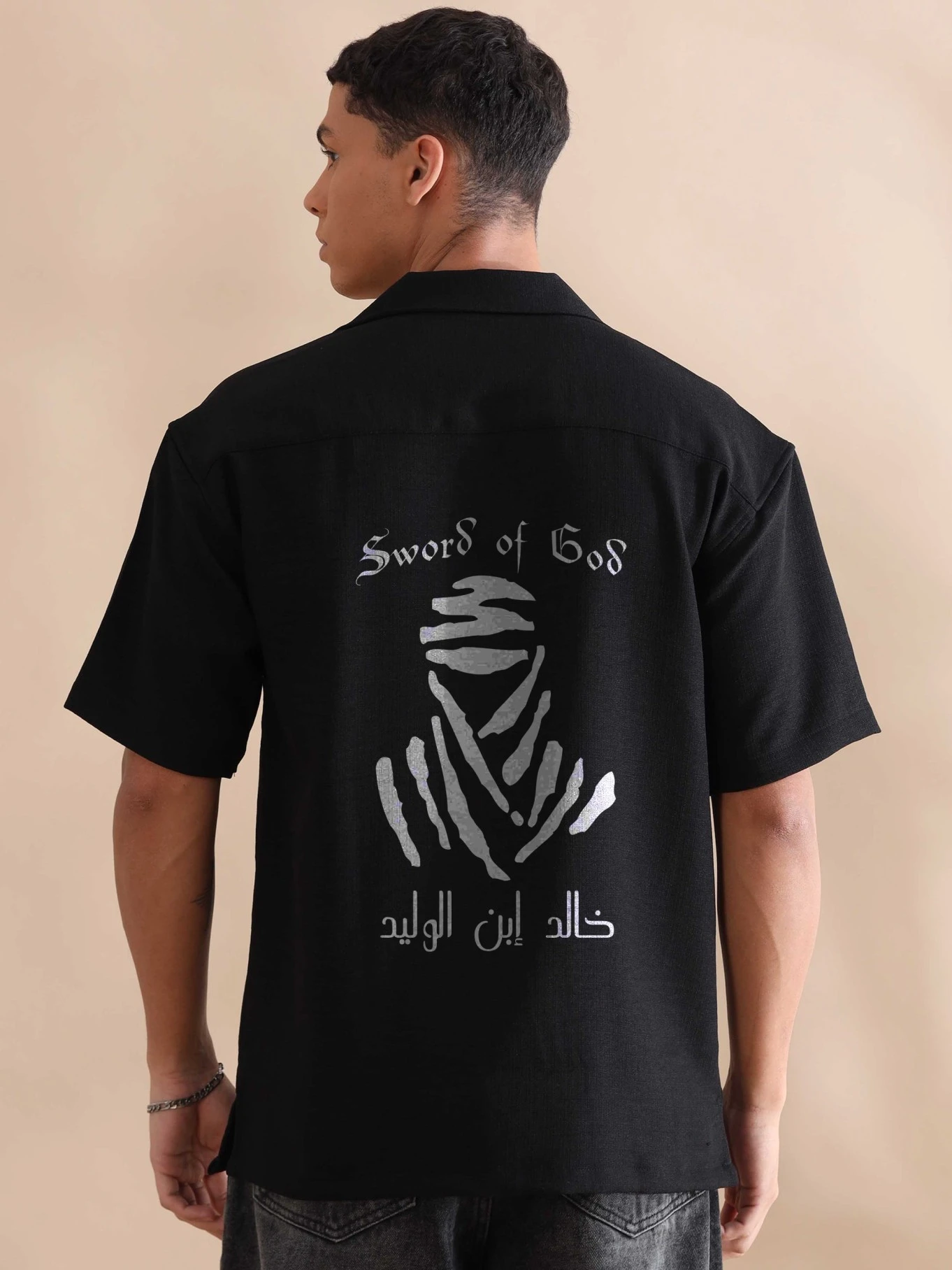 Oversized Black Shirt Inspired by Khalid bin al-Waleed